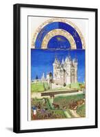 Le Tres Riches Heures Du Duc De Berry - September-Paul Herman & Jean Limbourg-Framed Art Print