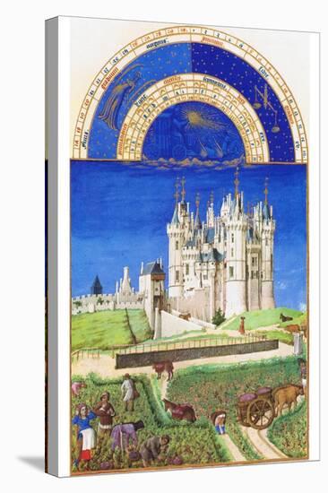 Le Tres Riches Heures Du Duc De Berry - September-Paul Herman & Jean Limbourg-Stretched Canvas