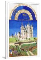 Le Tres Riches Heures Du Duc De Berry - September-Paul Herman & Jean Limbourg-Framed Art Print