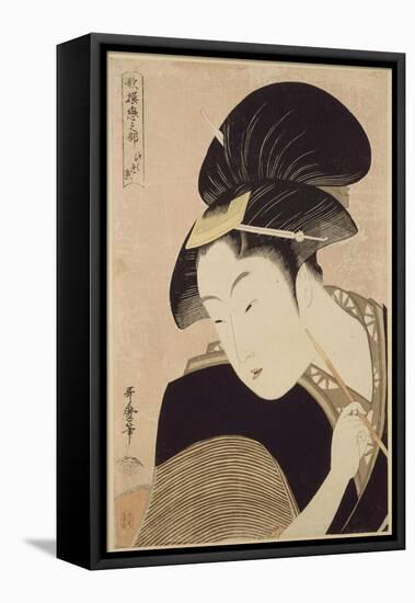 Le trésor des vassaux fidèles, drame de Tageda Izumo : l'attaque de nuit-Ando Hiroshige-Framed Stretched Canvas