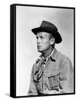 Le tresor du pendu The Law and Jake Wade by JohnSturges with Richard Widmark, 1958 (b/w photo)-null-Framed Stretched Canvas