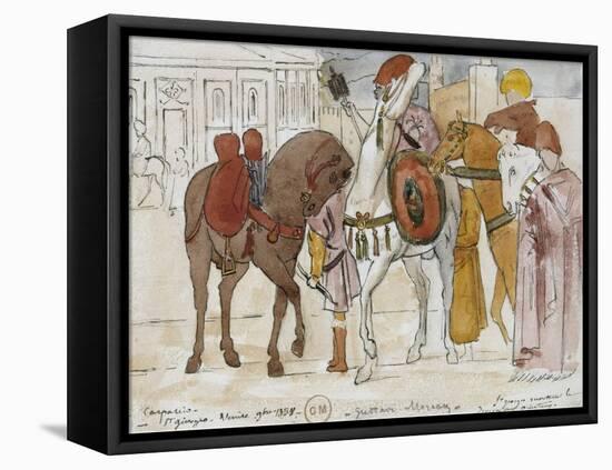 Le triomphe de saint Georges-Vittore Carpaccio-Framed Stretched Canvas