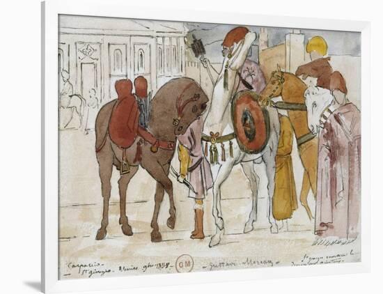 Le triomphe de saint Georges-Vittore Carpaccio-Framed Premium Giclee Print