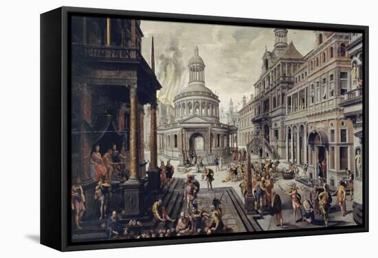 Le triumvirat romain-Hans Vredeman Vries-Framed Stretched Canvas