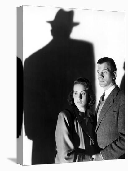 Le Troisieme Homme THE THIRD MAN by Carol Reed with Alida Valli and Joseph Cotten, 1949 (b/w photo)-null-Stretched Canvas