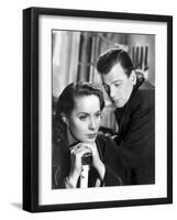 Le Troisieme Homme THE THIRD MAN by Carol Reed with Alida Valli and Joseph Cotten, 1949 (b/w photo)-null-Framed Photo