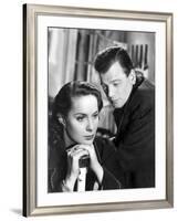 Le Troisieme Homme THE THIRD MAN by Carol Reed with Alida Valli and Joseph Cotten, 1949 (b/w photo)-null-Framed Photo