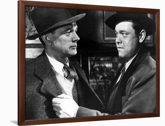 Le Troisieme Homme THE THIRD MAN by Carol Reed with Joseph Cotten and Orson Welles, 1949 (b/w photo-null-Framed Photo