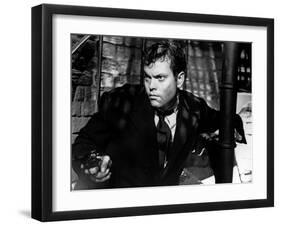 Le Troisieme Homme THE THIRD MAN by Carol Reed with Orson Welles, 1949 (b/w photo)-null-Framed Photo