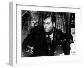 Le Troisieme Homme THE THIRD MAN by Carol Reed with Orson Welles, 1949 (b/w photo)-null-Framed Photo