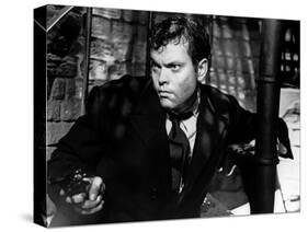 Le Troisieme Homme THE THIRD MAN by Carol Reed with Orson Welles, 1949 (b/w photo)-null-Stretched Canvas