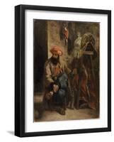 Le Turc à la selle-Eugene Delacroix-Framed Giclee Print