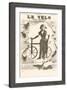 Le Velo, Girl with Wooden Bicycle-null-Framed Art Print