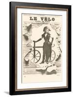 Le Velo, Girl with Wooden Bicycle-null-Framed Art Print