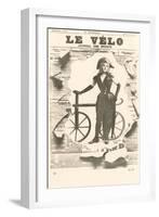 Le Velo, Girl with Wooden Bicycle-null-Framed Art Print