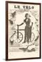 Le Velo, Girl with Wooden Bicycle-null-Framed Art Print