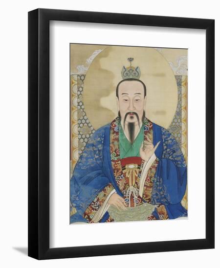 Le vénérable céleste du commencement originel, Yuanshi Tianzun-null-Framed Premium Giclee Print