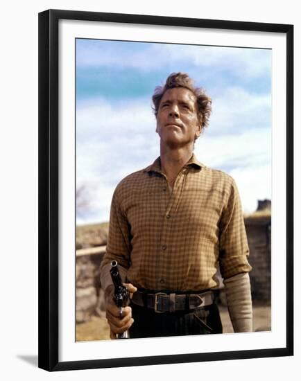 Le Vent by la Plaine THE UNFORGIVEN by JohnHuston with Burt Lancaster, 1960 (photo)-null-Framed Photo