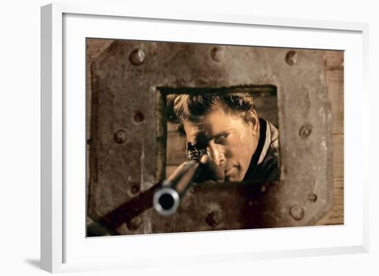 Le Vent by la Plaine THE UNFORGIVEN by JohnHuston with Burt Lancaster, 1960 (photo)-null-Framed Photo