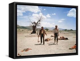 Le Vent by la Plaine THE UNFORGIVEN by JohnHuston with Burt Lancaster and Audie Murphy, 1960 (photo-null-Framed Stretched Canvas