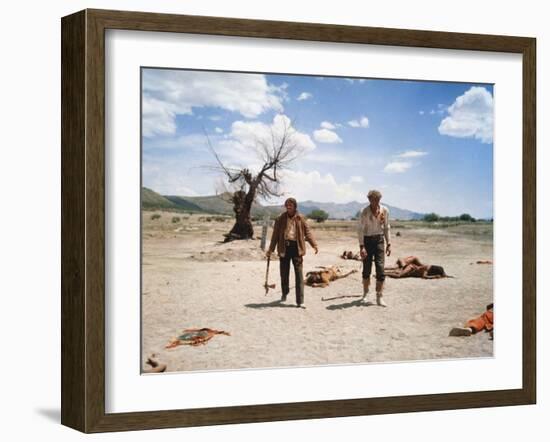 Le Vent by la Plaine THE UNFORGIVEN by JohnHuston with Burt Lancaster and Audie Murphy, 1960 (photo-null-Framed Photo