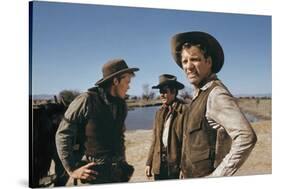 Le Vent by la Plaine THE UNFORGIVEN by JohnHuston with Doug McClure, Audie Murphy and Burt Lancaste-null-Stretched Canvas