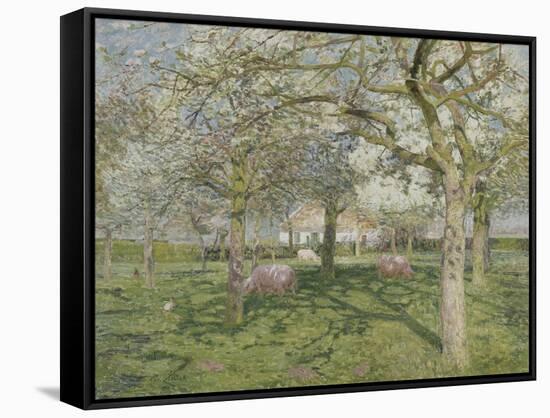 Le verger au printemps-Emile Claus-Framed Stretched Canvas