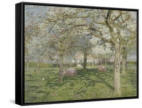 Le verger au printemps-Emile Claus-Framed Stretched Canvas