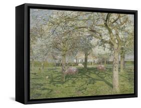 Le verger au printemps-Emile Claus-Framed Stretched Canvas