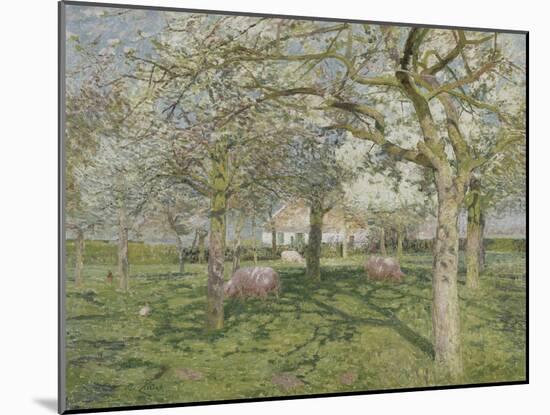 Le verger au printemps-Emile Claus-Mounted Giclee Print
