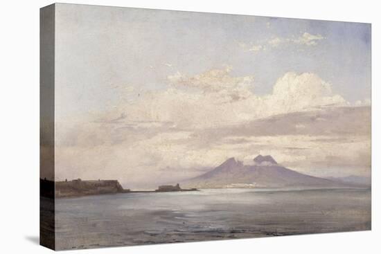 Le Vésuve et le golfe de Naples vus de la mer-Pierre Henri de Valenciennes-Stretched Canvas