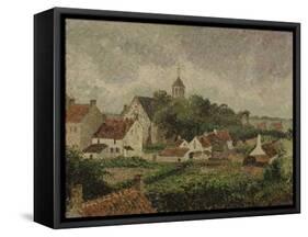 Le village de Knocke-Camille Pissarro-Framed Stretched Canvas