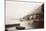 Le village de Saint-Gingolphe au bord du lac où sont ancrées barques et voiliers-Alexandre-Gustave Eiffel-Mounted Giclee Print