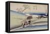 Le village de Yase-Ando Hiroshige-Framed Stretched Canvas