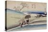 Le village de Yase-Ando Hiroshige-Stretched Canvas