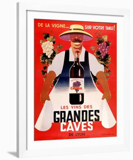 Le Vins de Grandes Caves-null-Framed Art Print