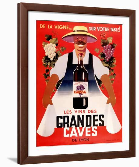 Le Vins de Grandes Caves-null-Framed Art Print