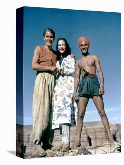 Le voleur by Bagdad by Ludwig Berger with John Just June Duprez and Sabu, 1940 (photo)-null-Stretched Canvas