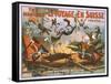Le Voyage en Suisse - The Railroad Disaster Poster-Lantern Press-Framed Stretched Canvas