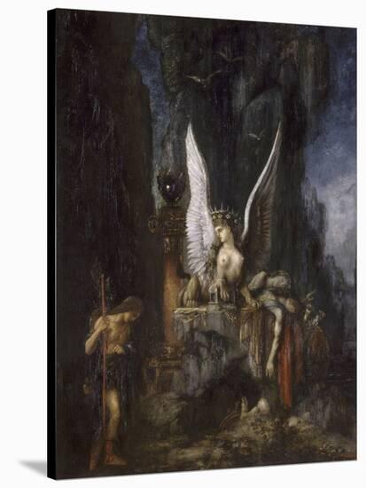 Le Voyageur ou Oedipe voyageur ou l'Egalité devant la mort-Gustave Moreau-Stretched Canvas