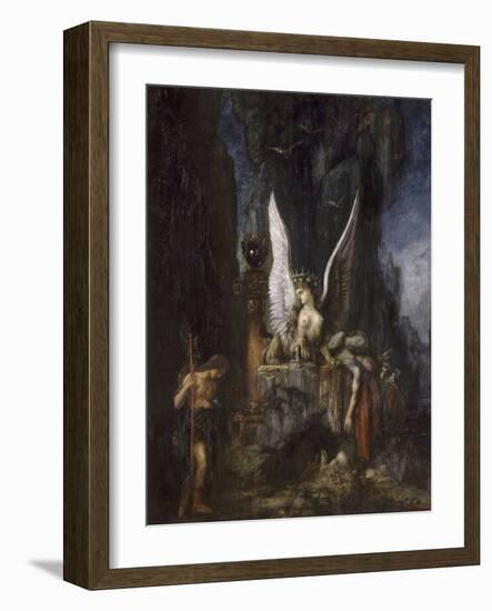 Le Voyageur ou Oedipe voyageur ou l'Egalité devant la mort-Gustave Moreau-Framed Giclee Print