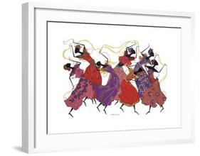 Lead Dancer in Purple Gown-Augusta Asberry-Framed Giclee Print