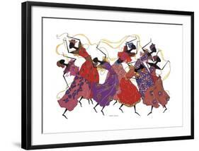 Lead Dancer in Purple Gown-Augusta Asberry-Framed Giclee Print