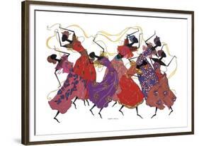 Lead Dancer in Purple Gown-Augusta Asberry-Framed Giclee Print