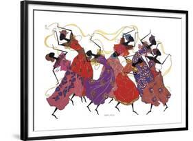 Lead Dancer in Purple Gown-Augusta Asberry-Framed Giclee Print