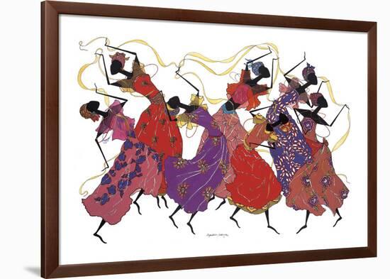 Lead Dancer in Purple Gown-Augusta Asberry-Framed Giclee Print