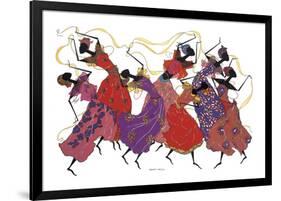 Lead Dancer in Purple Gown-Augusta Asberry-Framed Giclee Print