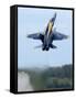 Lead Solo Pilot of the Blue Angels Performs a High Performance Climb-Stocktrek Images-Framed Stretched Canvas