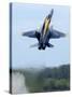 Lead Solo Pilot of the Blue Angels Performs a High Performance Climb-Stocktrek Images-Stretched Canvas