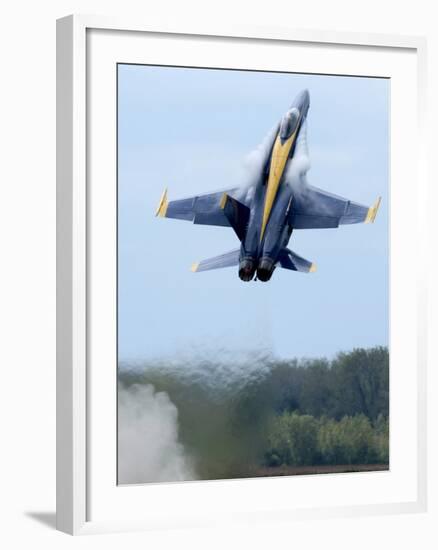 Lead Solo Pilot of the Blue Angels Performs a High Performance Climb-Stocktrek Images-Framed Photographic Print